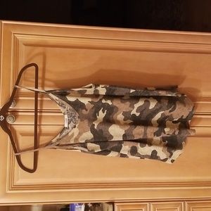 Womens like new, no tags, camouflage pattern tank top